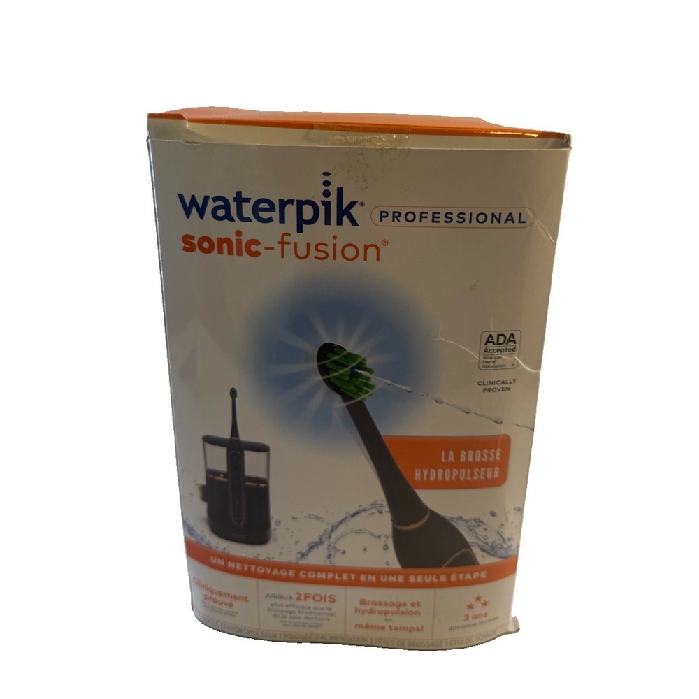 Waterpik Sonic-Fusion The Flossing Toothbrush Jet Black New in Box